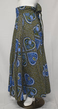 Load image into Gallery viewer, Paisley Blue Floor Length Maxi Skirt Dutch Printed Fabric Made in Holland