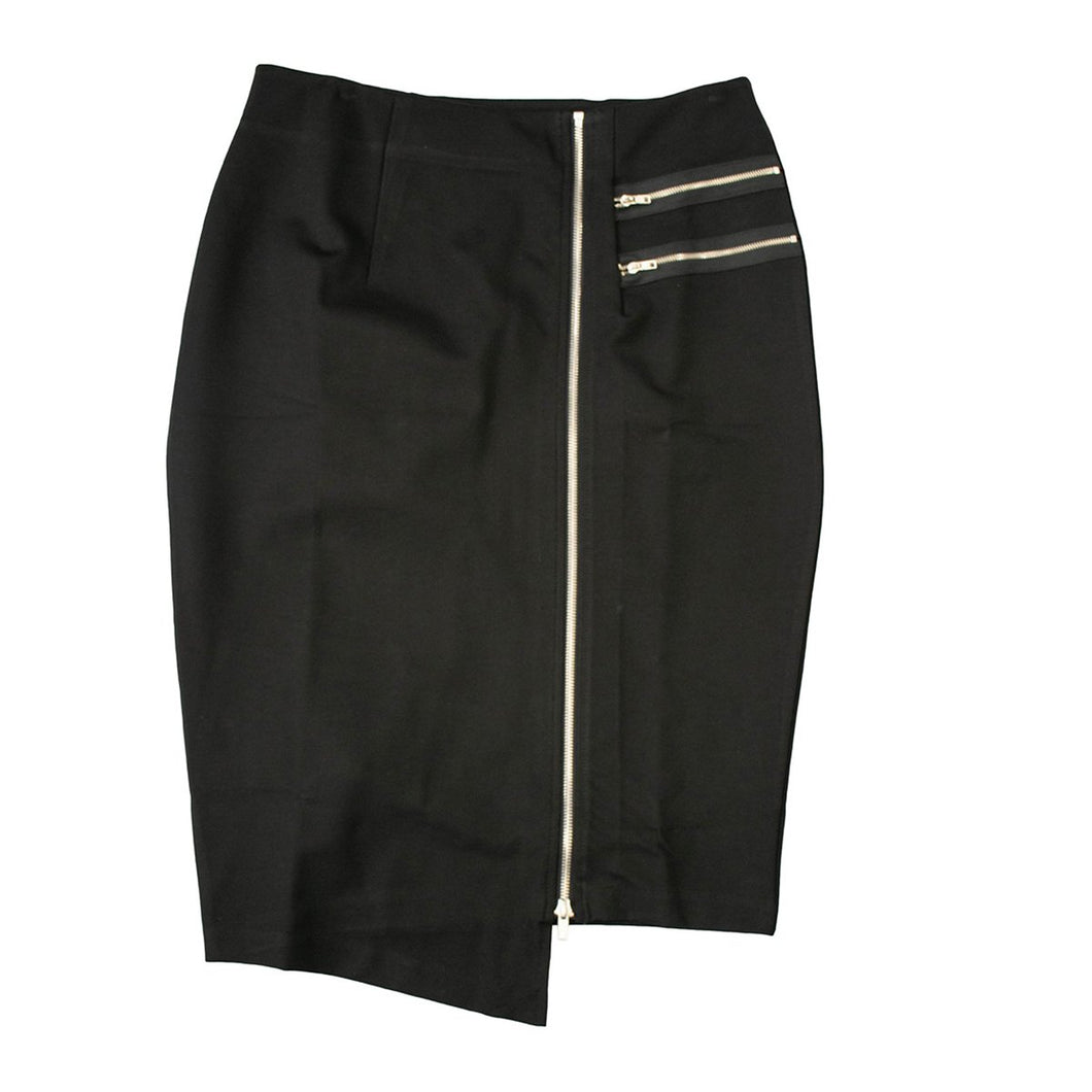 Rapheeze American Tradition ABCG Black Asymmetric Zip Skirt