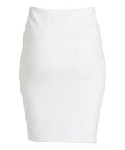 Load image into Gallery viewer, English Italian Hip Curvy White Asymmetrical Zip Skirt