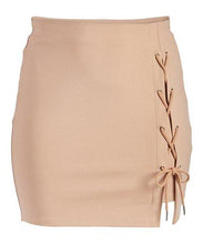 Load image into Gallery viewer, Rapheeze ABCG Mini Taupe Personality Skirt
