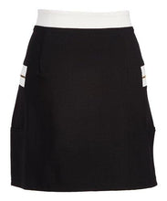 Load image into Gallery viewer, Rapheeze Italian Concept Knee Black Pocket Contrast-Trim Midi Skirt