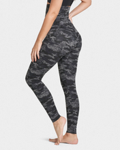Load image into Gallery viewer, Black Gray Extra High Waisted Firm Compression Legging