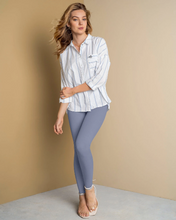 Load image into Gallery viewer, Lilac Blue Extra High Waisted Firm Compression Legging