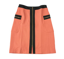 Load image into Gallery viewer, Rapheeze Italian Concept Marsala &amp; Black Pocket Contrast-Trim Midi Skirt
