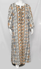 Load image into Gallery viewer, Women's White Unique Print Long Sleeve Dress