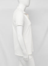 Load image into Gallery viewer, White Front Zip Body Contouring UV Protection Polos Top