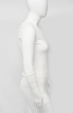 Load image into Gallery viewer, Casual Dress Top With Open Chest Buttons-White