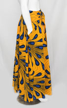 Load image into Gallery viewer, Yellow Blue Splash Red Dutch Hollandais Fabric Floor Length Maxi Skirt