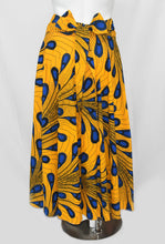 Load image into Gallery viewer, Yellow Blue Splash Red Dutch Hollandais  Fabric Floor Length Maxi Skirt
