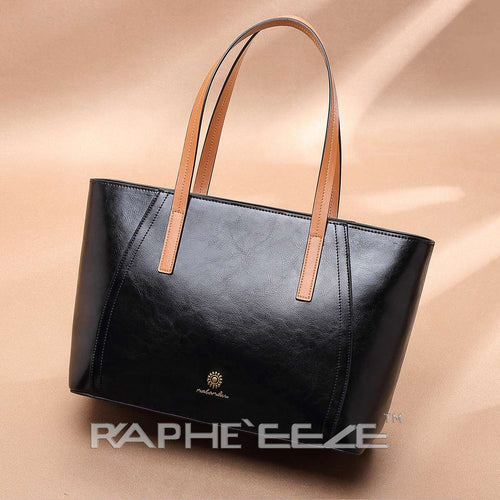 Medium Sized Tweed Bags for Women - Classic Black Color