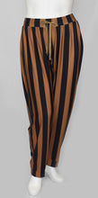 Load image into Gallery viewer, Long Gold &amp; Black Stripe Woman Work pant
