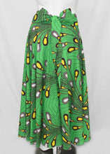 Load image into Gallery viewer, Green Tear Drop Floor Length Maxi Skirt On Dutch Hollandaise Prints
