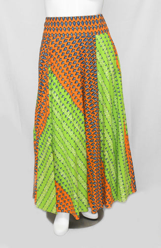 Bicolor Floor Length Maxi Skirt Dutch