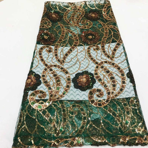 Gorgeous Designed Transparent English Silk Cord Laces - Green Color