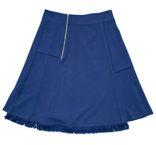 Load image into Gallery viewer, Royal Blue Skirt With Blue Hem Fringes
