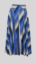Load image into Gallery viewer, Royal Blue Garden Floor Length Maxi Skirt Original  Dutch Printed Fabric
