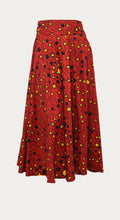 Load image into Gallery viewer, Red Super Dutch Hollandais Fabric Floor Length Maxi Skirt
