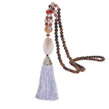 Load image into Gallery viewer, Women&#39;s Retro Ethnic Style Handmade Beaded Pendant Necklace - White Tassel
