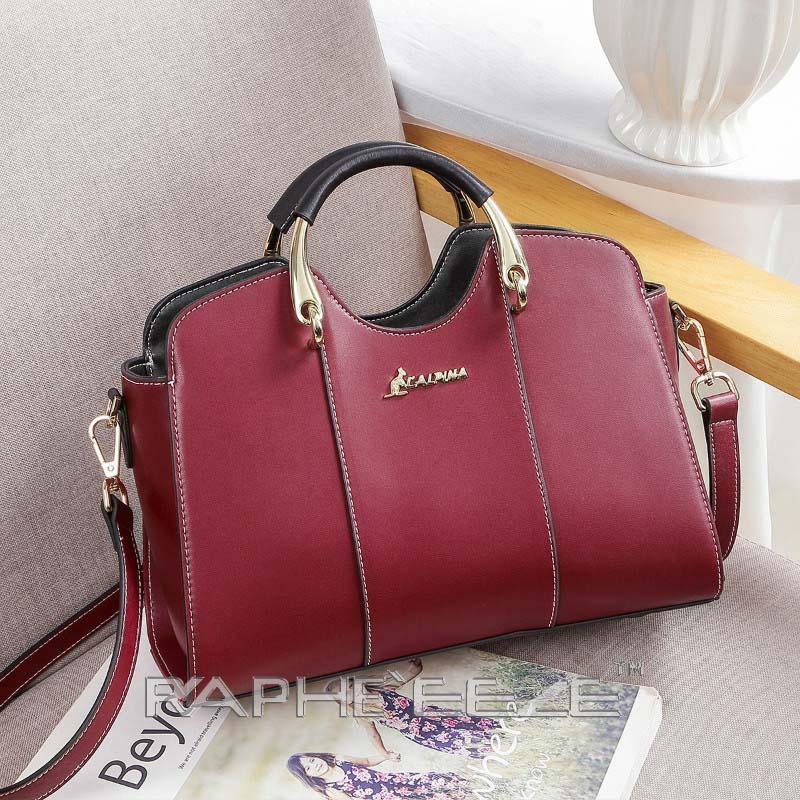 Small Elegant & Stylish Tote Handbag for Woman - Wine Red