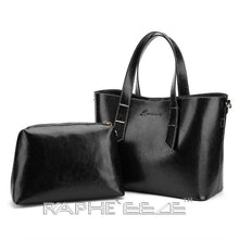 Load image into Gallery viewer, Midi Size Classic Tote Handbag for Woman - Black Color
