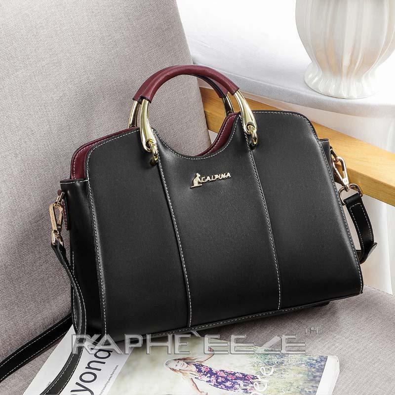 Elegant & Stylish Tote Handbag for Woman - Black Midi Size