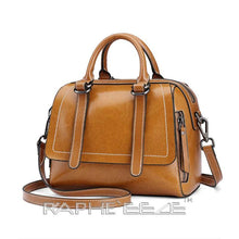 Load image into Gallery viewer, Stain Resistant Original Leather Mini Handbag Brown
