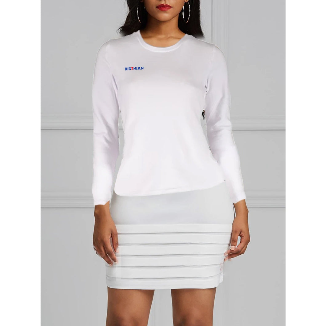 White Cross Logo Long Sleeve UV Dress Top