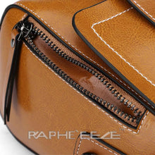 Load image into Gallery viewer, Stain Resistant Original Leather Mini Handbag Brown
