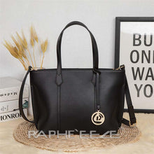 Load image into Gallery viewer, Midi Size Luxurious Tote Hand Purse with Cross Body - Black
