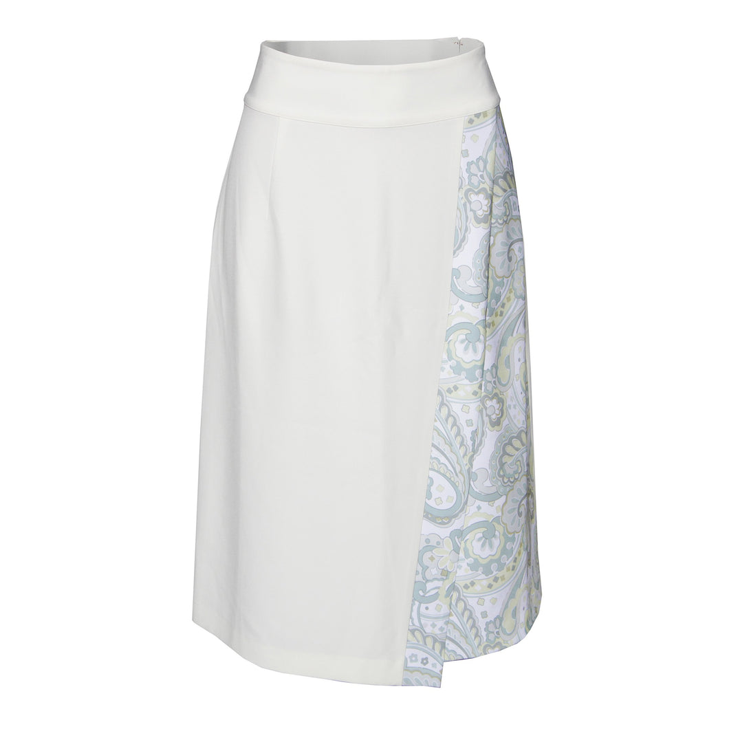 Rapheeze Designed Calf Length Harmony Skirt - White