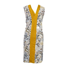 Load image into Gallery viewer, Casual Sleeveless Long Top With Golden Stripe &amp; Amazing Body Print
