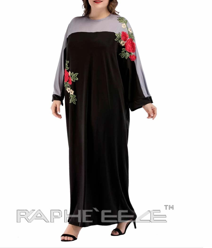 Black Color Combo Trendy Designed Long Party Gown Maxi Style - 1 pcs with S, M, L, XL size