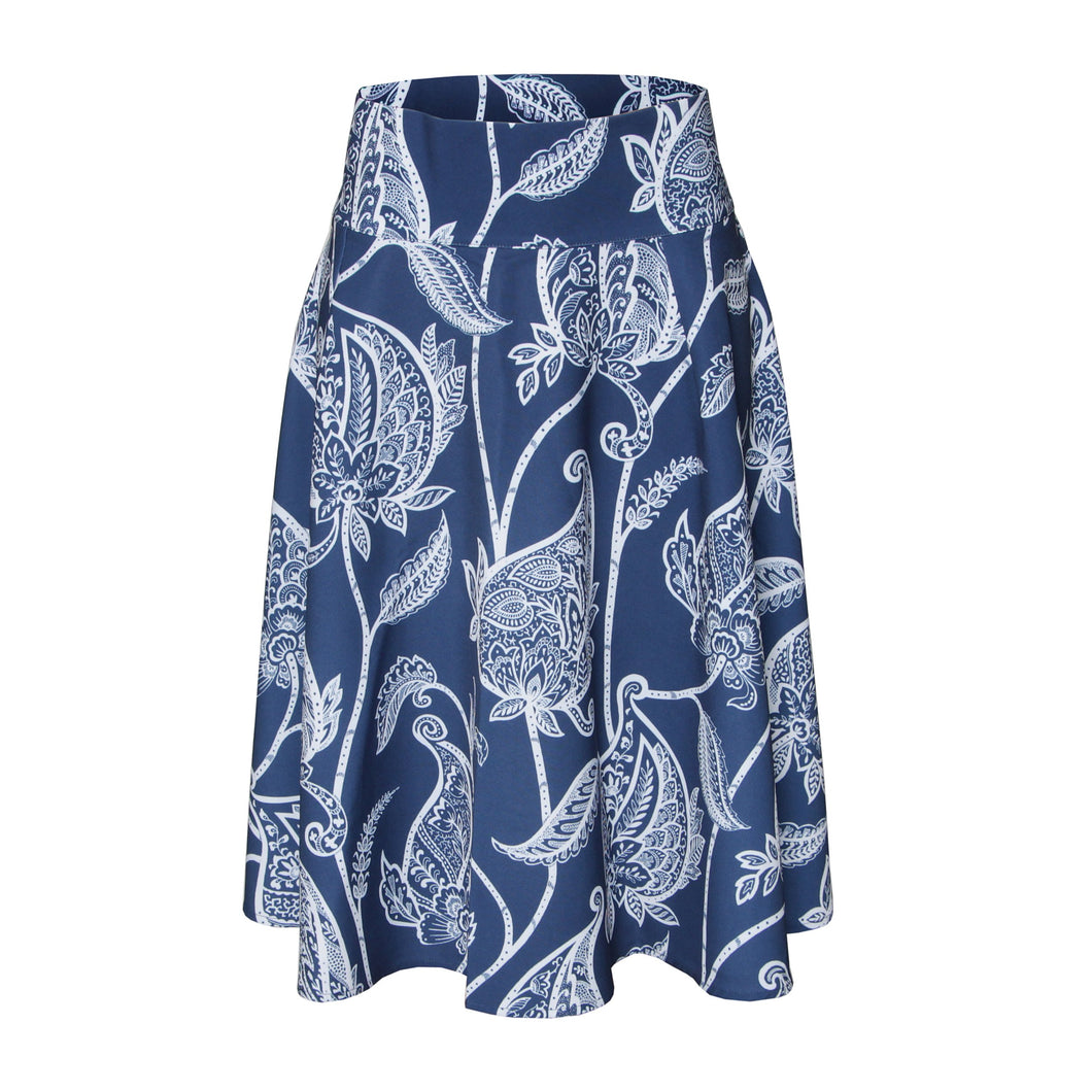 Paisley Classic Style Midi Skirt