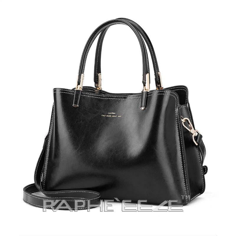 Original Leather Handbag Mini Stain Resistant Black Color