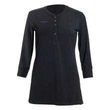 Load image into Gallery viewer, Black Front Button Polo With Cross Logo UV
