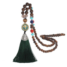 Load image into Gallery viewer, Women&#39;s Retro Ethnic Style Handmade Beaded Pendant Necklace - Green Tassel
