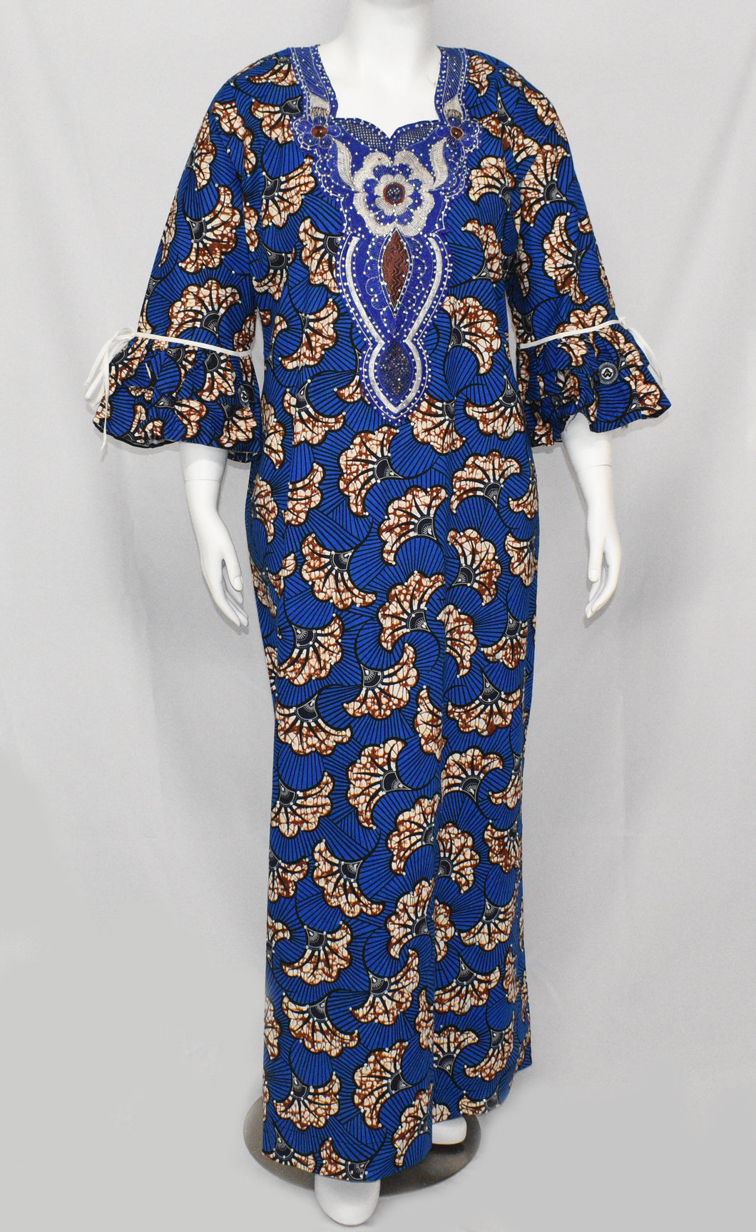 Women's Royal Blue Long Sleeve Flowy Dress