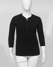 Load image into Gallery viewer, Therapeutic Casual Dress Top- Open Chest Buttons-Black

