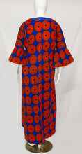 Load image into Gallery viewer, Women&#39;s Orange Royal Long Sleeve Dress

