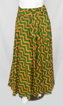 Load image into Gallery viewer, Orange Green Floor Length Maxi Skirt On  Dutch Prints

