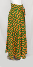 Load image into Gallery viewer, Orange Green Floor Length Maxi Skirt On  Dutch Prints
