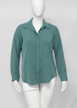 Load image into Gallery viewer, Rapheeze Long Sleeve Ladies Elastane Soft Cotton Dress Shirt-Teal
