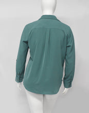 Load image into Gallery viewer, Rapheeze Long Sleeve Ladies Elastane Soft Cotton Dress Shirt-Teal

