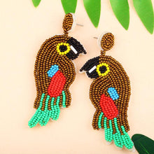 Load image into Gallery viewer, Parrot Beaded Creative Colorful Dangle Earrings For Women&#39;s
