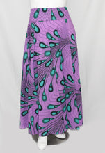 Load image into Gallery viewer, Purple Floor Length Maxi Skirt Dutch Hollandaise Printed Fabric
