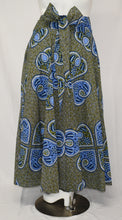 Load image into Gallery viewer, Paisley Blue Floor Length Maxi Skirt Dutch Printed Fabric Made in Holland
