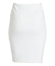 Load image into Gallery viewer, English Italian Hip Curvy White Asymmetrical Zip Skirt
