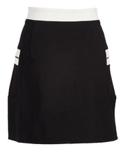 Load image into Gallery viewer, Rapheeze Italian Concept Knee Black Pocket Contrast-Trim Midi Skirt
