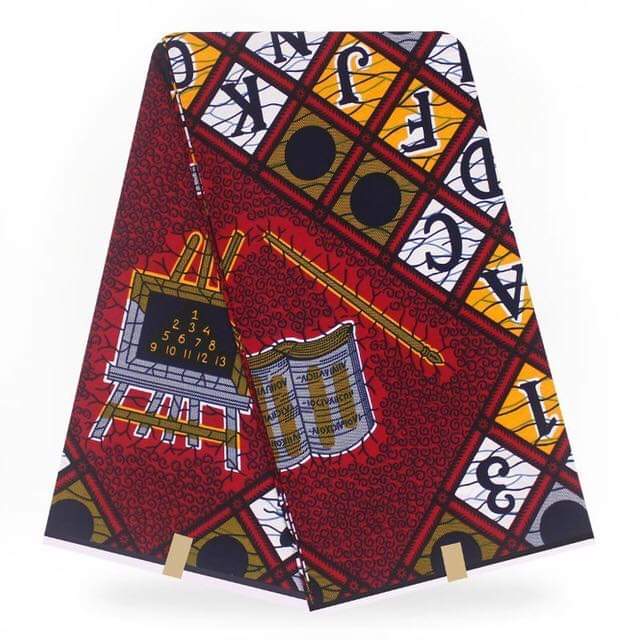 Alphabetic Design Printed Original African Cotton Wrapper Fabrics