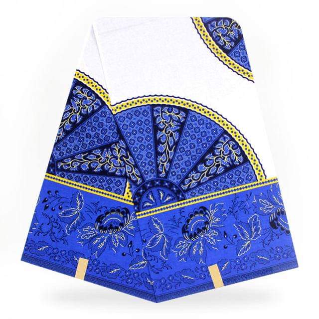 Classic Original Ghana Fabrics - Blue & White Colored